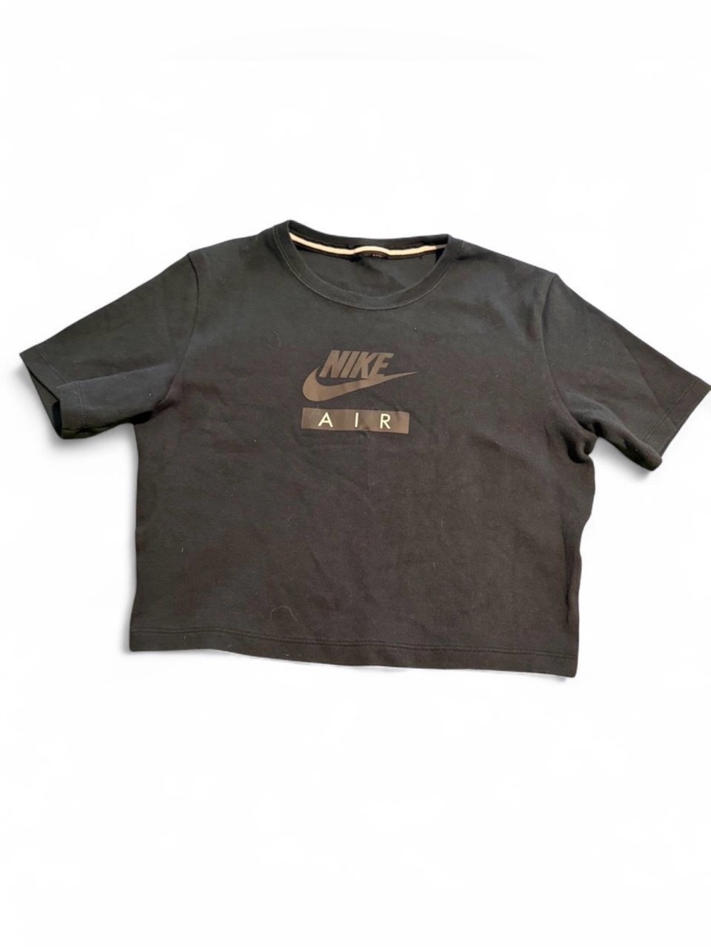 Nike Black Crop Tee with Air Logo